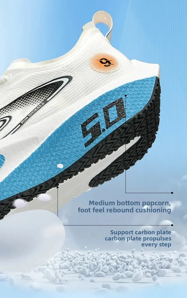 Scarpe Da Corsa 2025 Con Piastra In Carbonio Traspiranti Con Cuscino Di Rimbalzo Leggero Per Maratona Professionale
