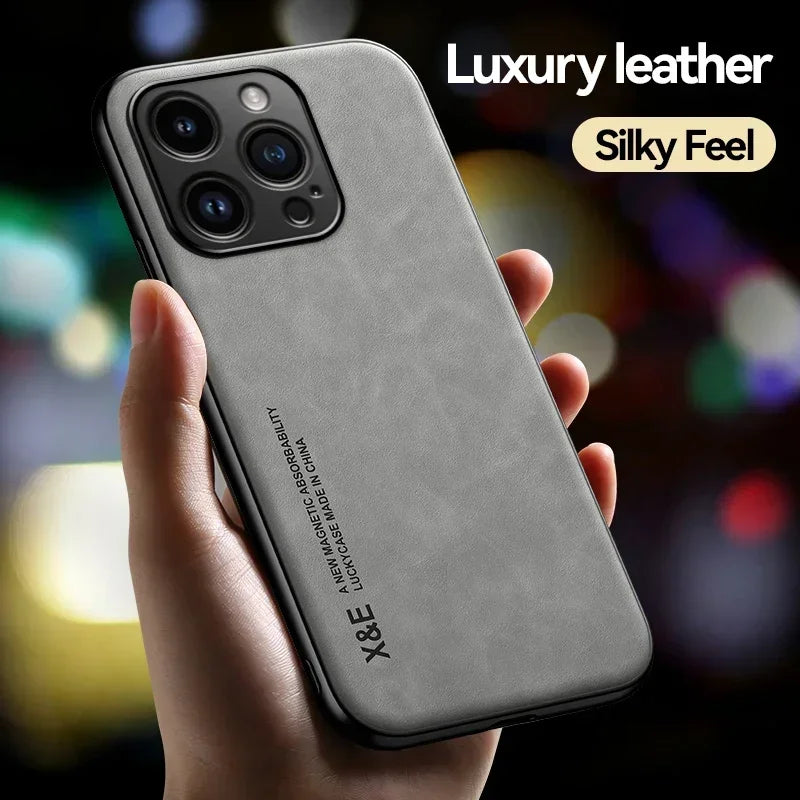 Custodia Protettiva Di Lusso Per iPhone 7 8 11 Pro Max Plus Mini 12 13 14 15 16 16e 17 Con Supporto Auto Magnetico