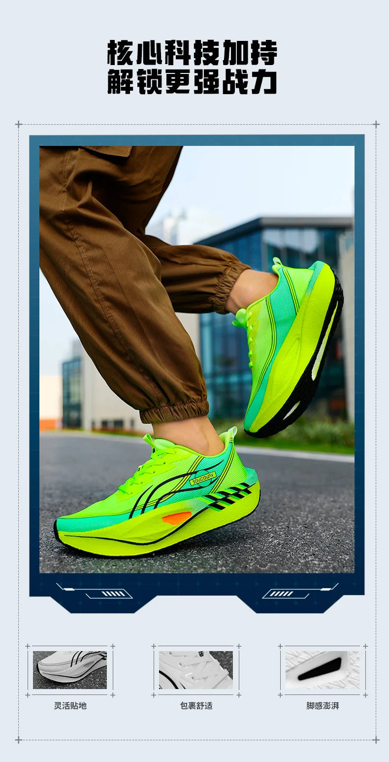 Scarpe Da Corsa Carbon Board Marathon Uomo Donna Traspiranti Leggere Antiscivolo Scarpe Da Ginnastica Atletiche