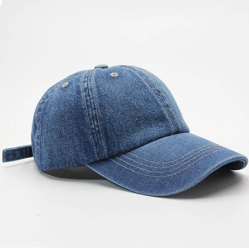 Berretto da Baseball in Cotone Denim 55-58 cm Unisex Regolabile Snapback Attività All Aperto Uomo Donna Cappello