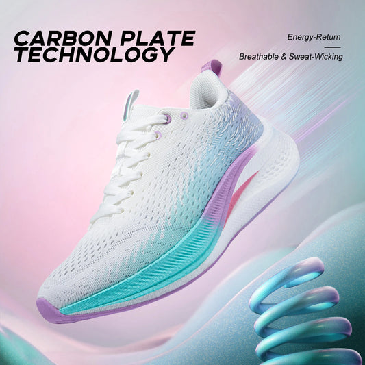 Baasploa Scarpe Da Corsa Da Donna Leggere Traspiranti Con Piastra In Carbonio Per Esterno Antiscivolo Per Donne Attive