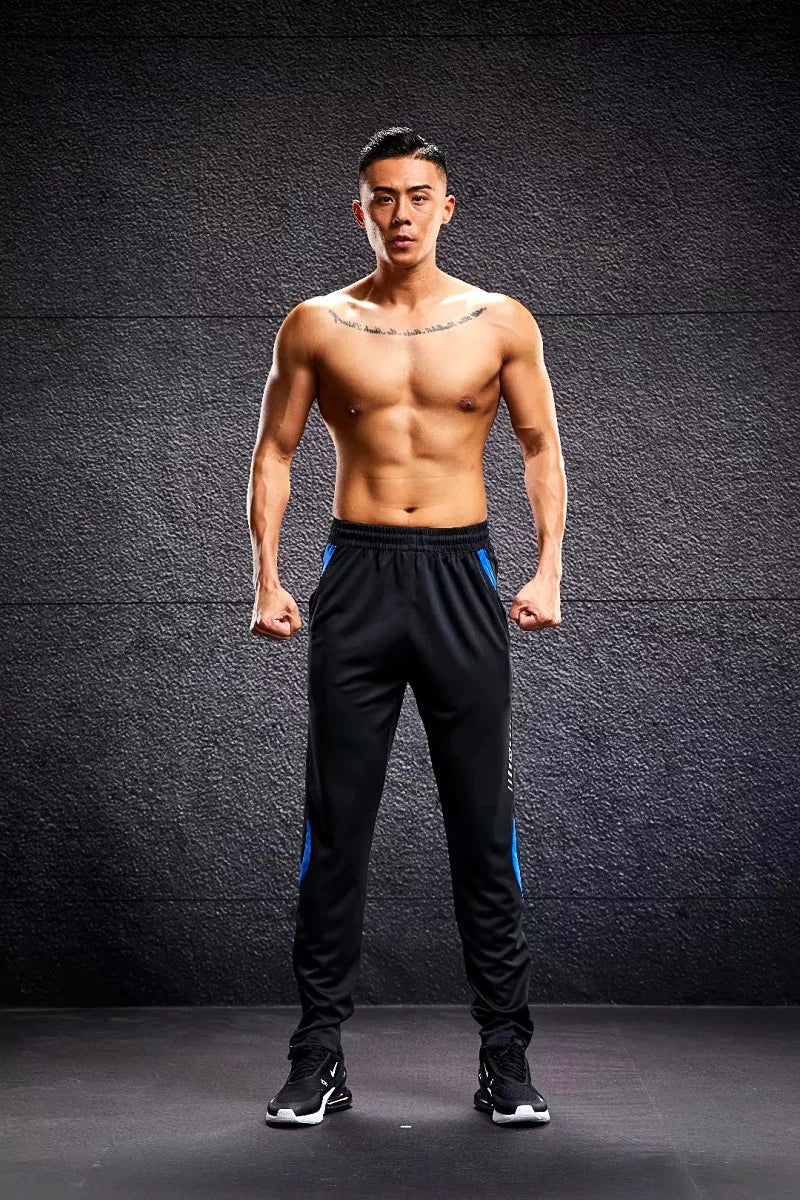 Pantaloni Sportivi Da Uomo Con Tasche Con Cerniera Per Corsa Allenamento Calcio Fitness In Poliestere Modello A102