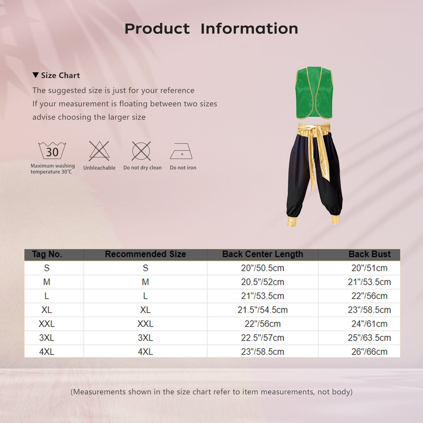 Costume Fantasy Myth Prince Aladin per adulti Gilet senza maniche e pantaloni Abito da palcoscenico per feste a tema Halloween Cosplay