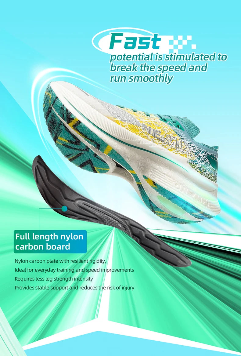 Onemix Marathon Scarpe Da Corsa Con Piastra In Carbonio Ultraleggere Tecnologia Di Rimbalzo Sneakers Da Uomo All Aperto