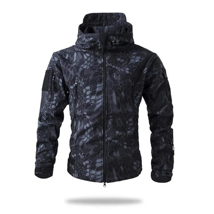Lurker Giacca Soft Shell Tattica Pelle di Squalo Uomo Impermeabile con Cappuccio Mimetica Esterno da Caccia Autunno