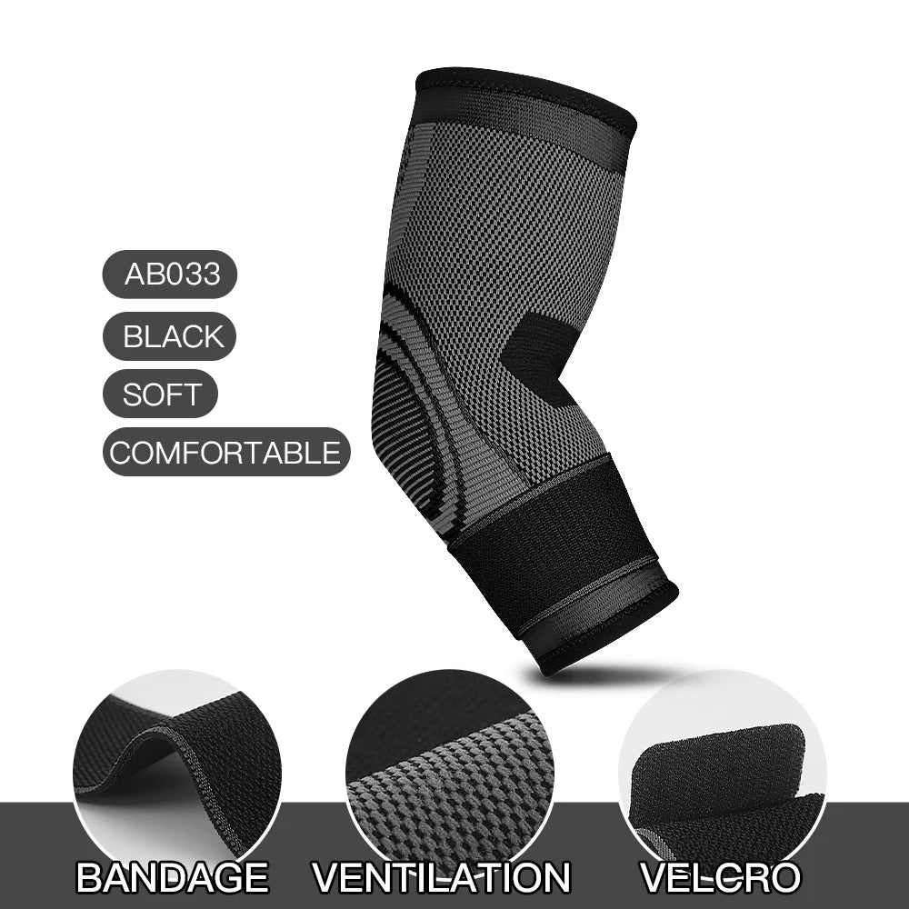 Supporto Gomito Elasticizzato Per Palestra Nylon Protezione Assorbi Sudore Manicotto Braccio Per Basket 1 Pezzo