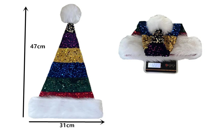 Cappello Di Babbo Natale Lungo In Peluche Unisex Rosso Per Natale Capodanno Decorazioni Festeggiamenti Regali