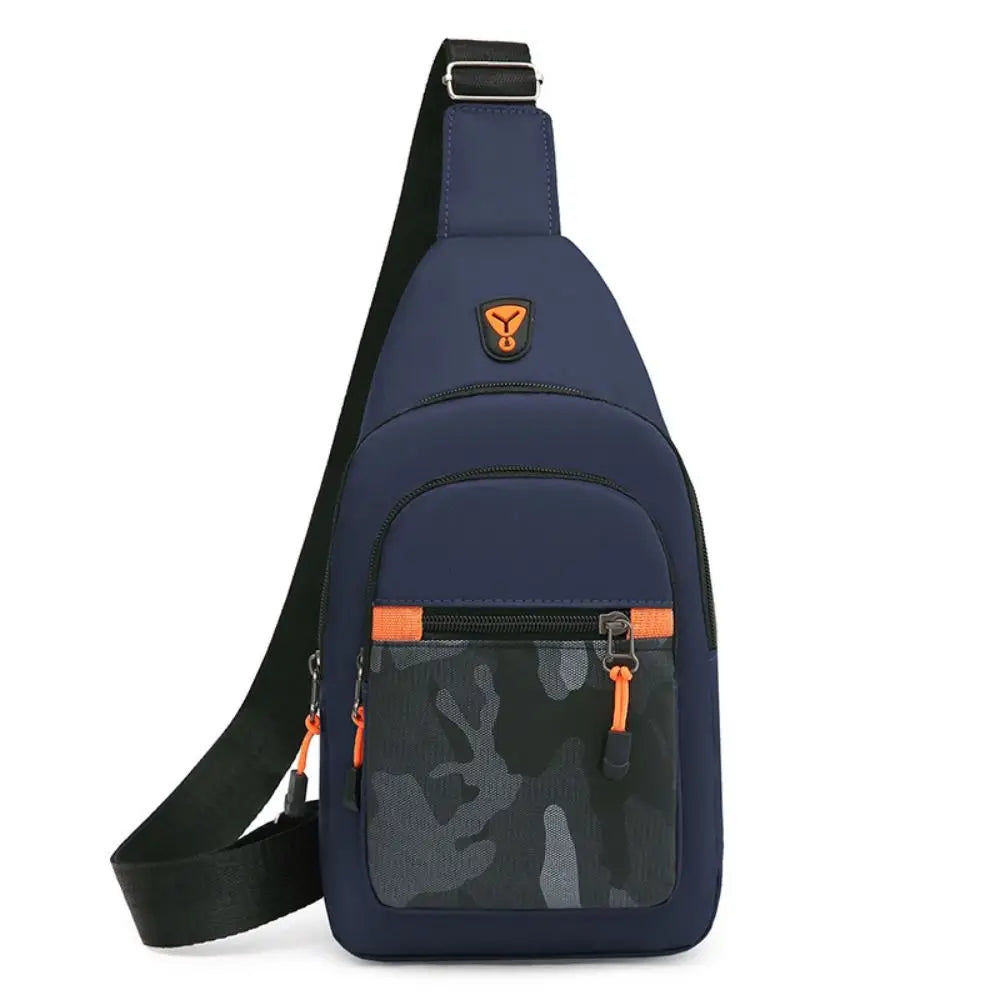 Borsa Da Petto Da Uomo In Tessuto Oxford Nero Grigio Blu Marsupio Grande Capacità Con Tracolla Unisex Sportiva Esterno