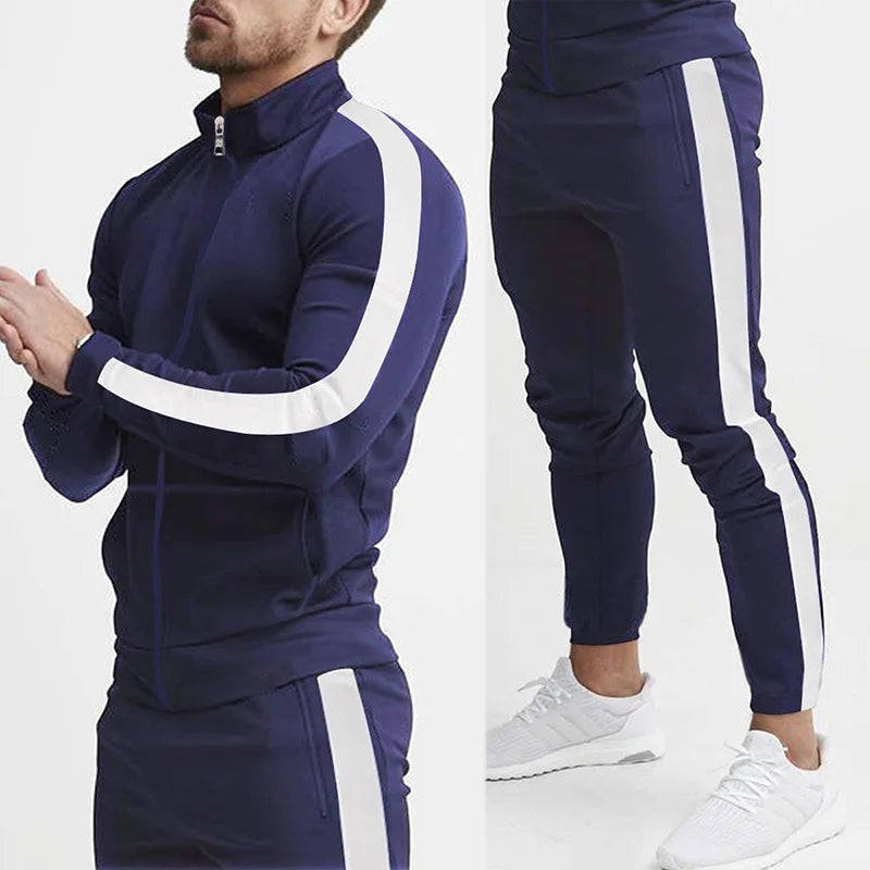 Tuta Sportiva Uomo Casual Autunno Inverno Colori Dell Abbigliamento Maschile Moderno