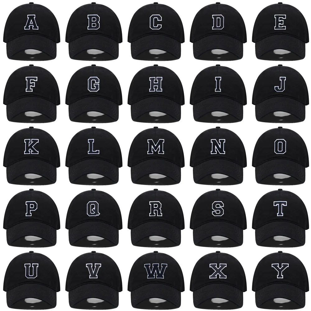 Berretto Da Baseball Unisex Ricamato Lettera AZ Cotone Morbido Alta Qualità Protezione Solare Snapback