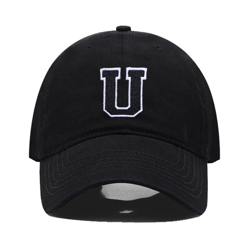 Berretto Da Baseball Unisex Ricamato Lettera AZ Cotone Morbido Alta Qualità Protezione Solare Snapback
