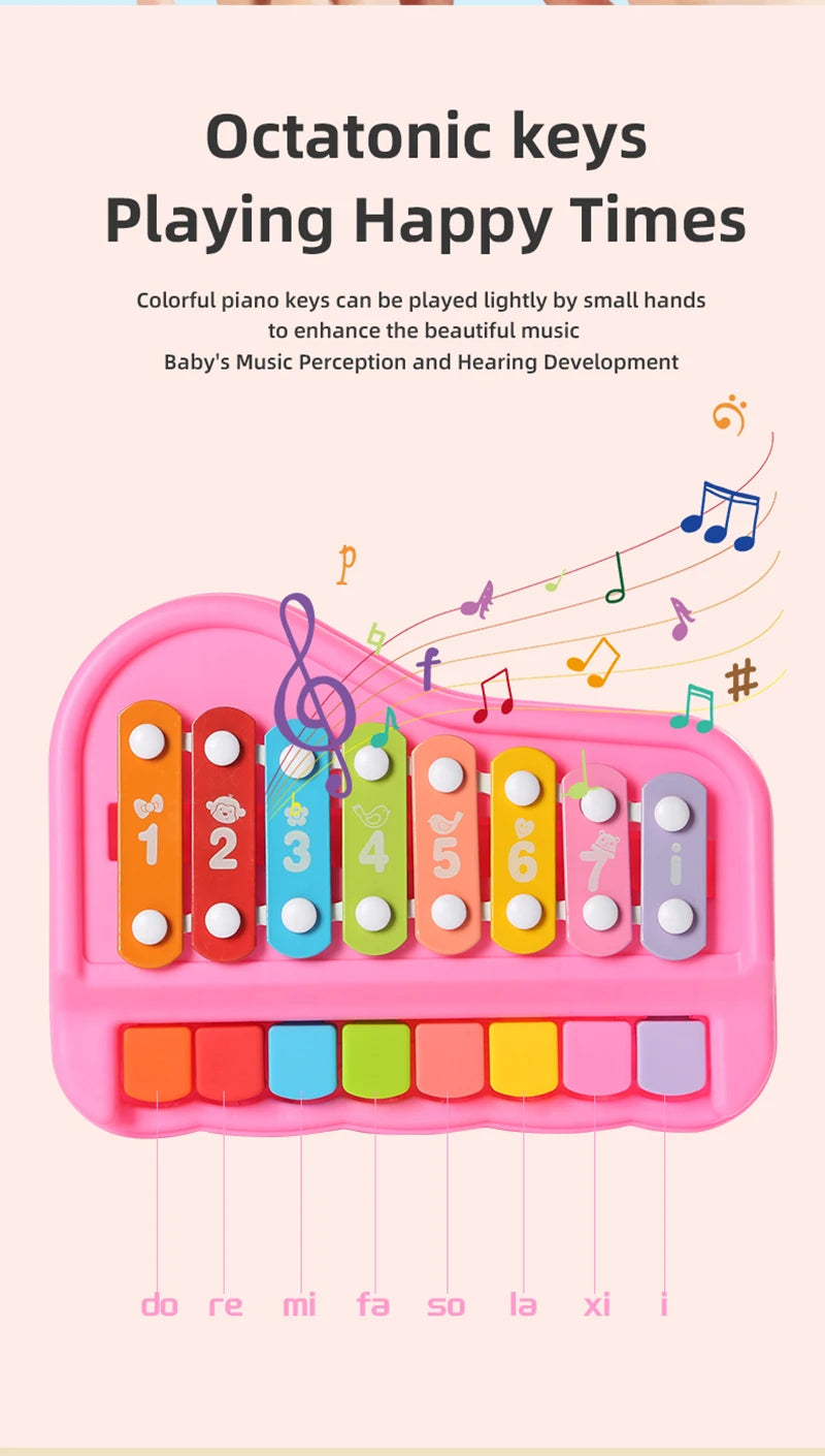 Xilofono Educativo Montessori Per Bambini A 8 Toni Strumenti Musicali Giocattoli Percussione Per 0 3 Anni