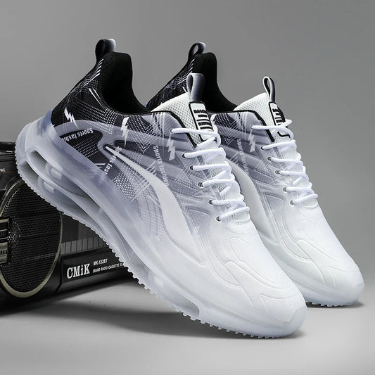 Scarpe da basket alla moda da uomo con cuscini d'aria, comode e antiscivolo, traspiranti e ammortizzanti, adatte per attività all'aperto da uomo