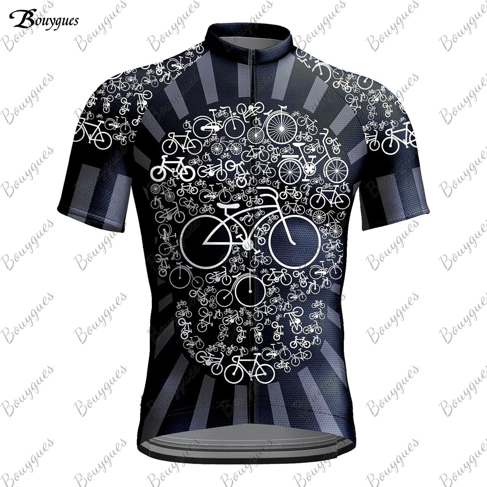 Maglia Ciclismo Uomo 2023 Skull MTB Maillot Abbigliamento Bicicletta Traspirante Asciugatura Rapida Tasche Antisudore