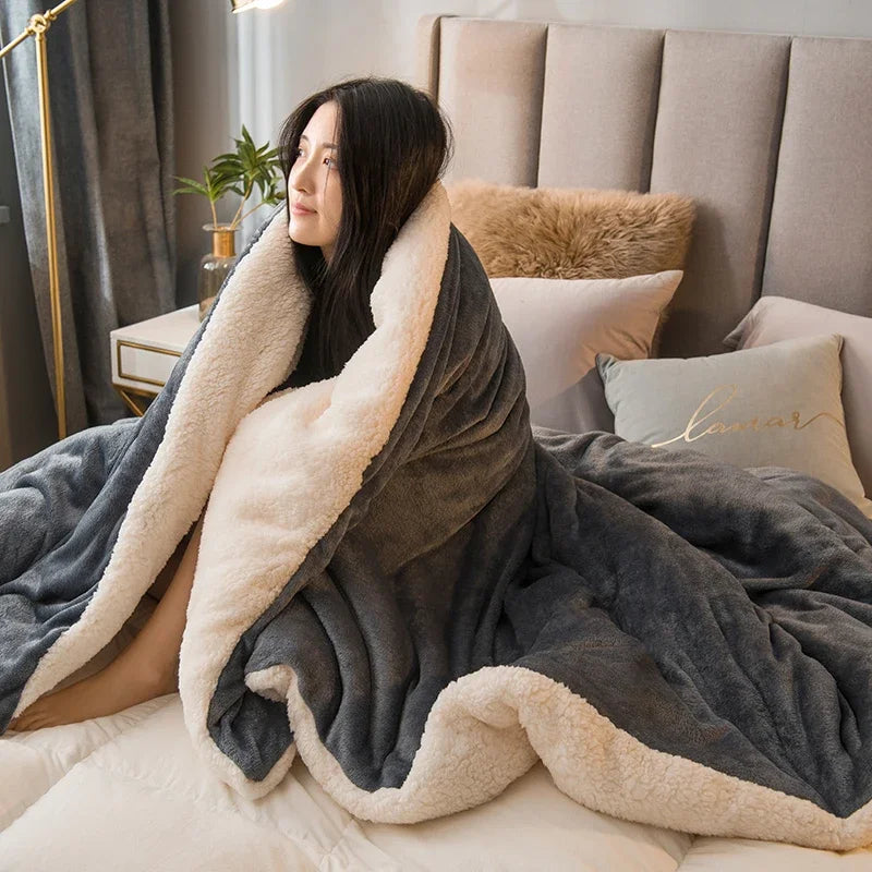 Coperta Riscaldata In Lana Portatile Doppia Faccia Antipilling Queen Letto Invernale Per Campeggio