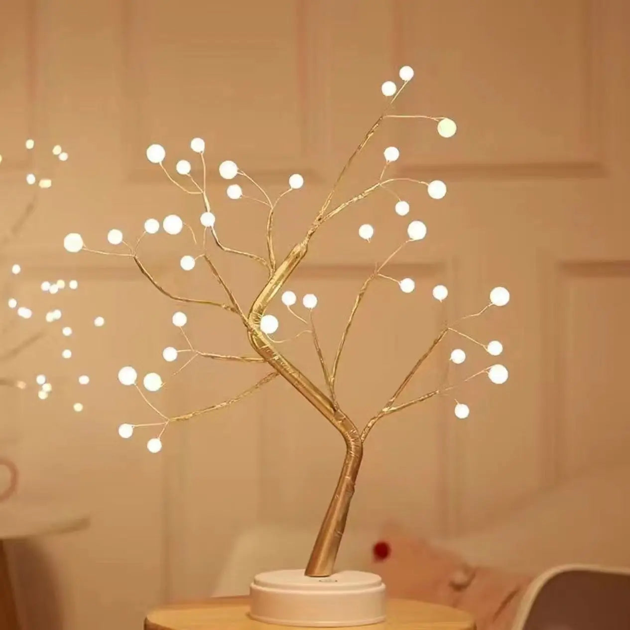 Albero Da Tavolo Notturno LED Bonsai Ciliegio Artificiale Interruttore Tattile USB Alimentato A Batteria Decorazione