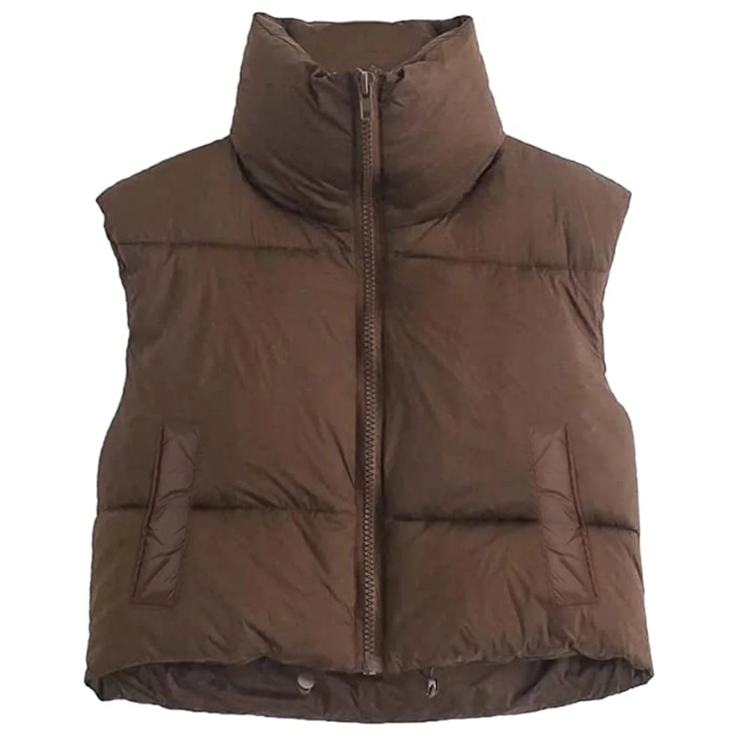 Gilet Da Donna Senza Maniche Autunno Inverno Cappotto Corto Caldo Con Colletto A V Giacca Capispalla Di Moda