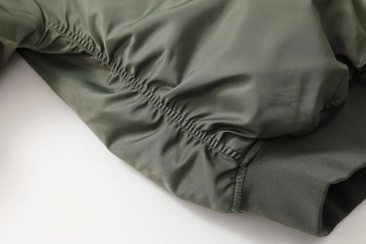 Cappotto Invernale MA1 Verde Salvia Pilota Nylon Imbottito Bomber Vintage Uomo Giacca Da Volo Giappone