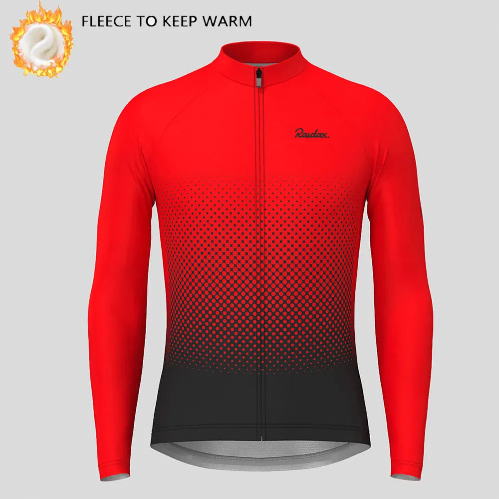 Raudax Abbigliamento Ciclismo Invernale Pile Termico Maglie Da Ciclismo A Maniche Lunghe Calde Giacche Da Bicicletta MTB