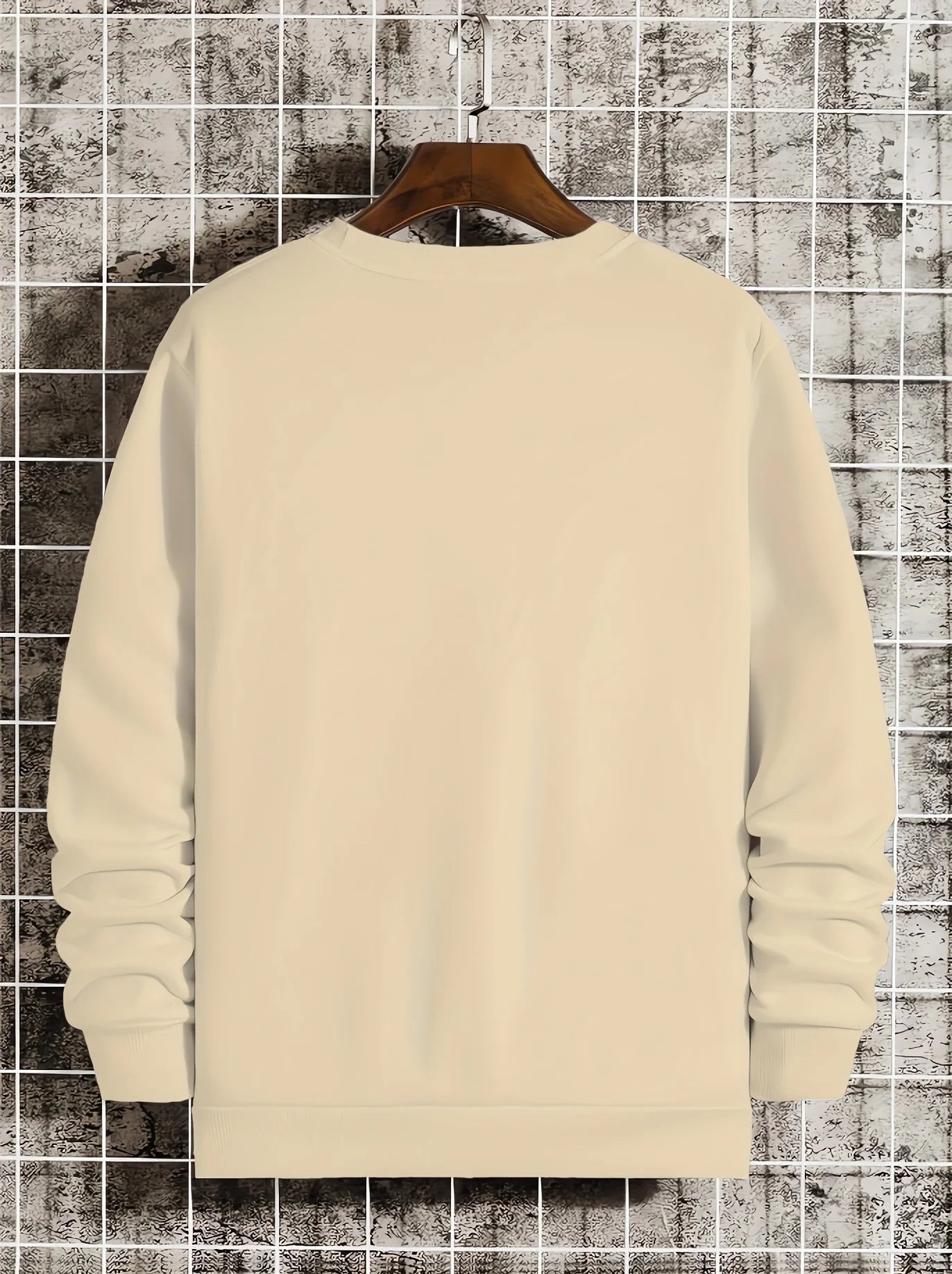 Felpa da Uomo Girocollo Maniche Lunghe Stampata Con Grafica Viaggio Allentata Casual Alla Moda Autunno Inverno