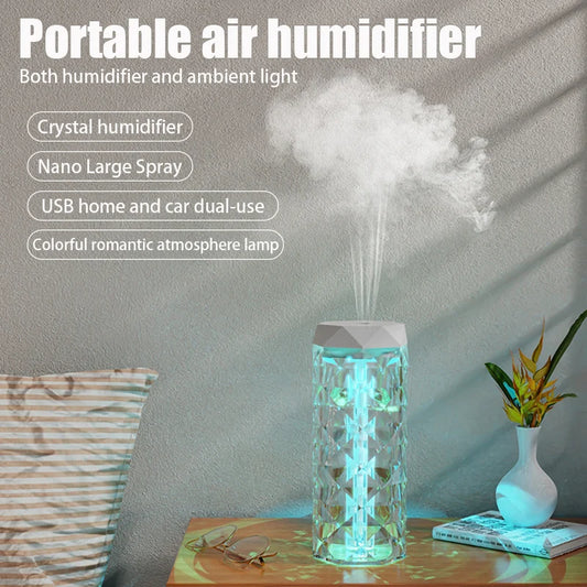 Umidificatore USB 400ML Diffusore Di Aromi Oli Essenziali Purificatore Nebbia RGB Luce Per Auto Casa E Camera Da Letto