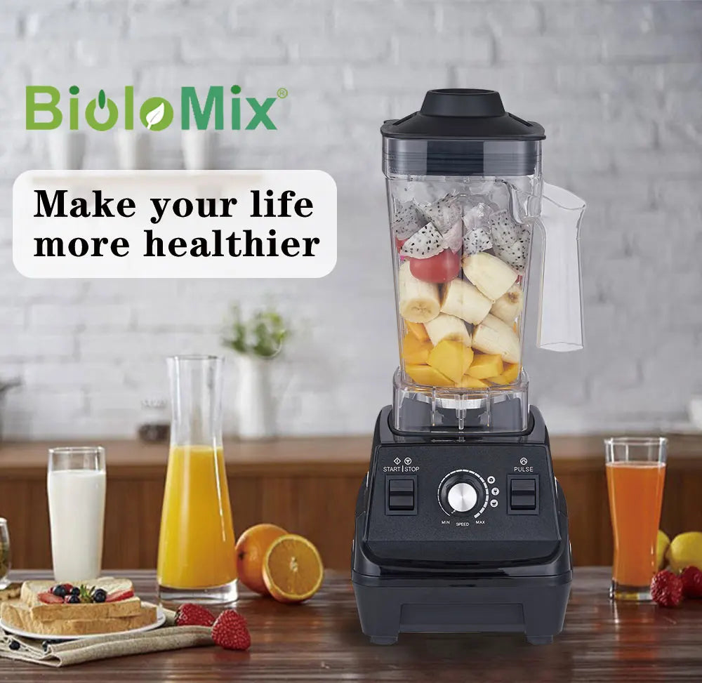 Biolomix Mini Pro Frullatore 1800W Con Barattolo Principale Da 1,8 L E Tazza Portatile Da 0,6 L Senza BPA