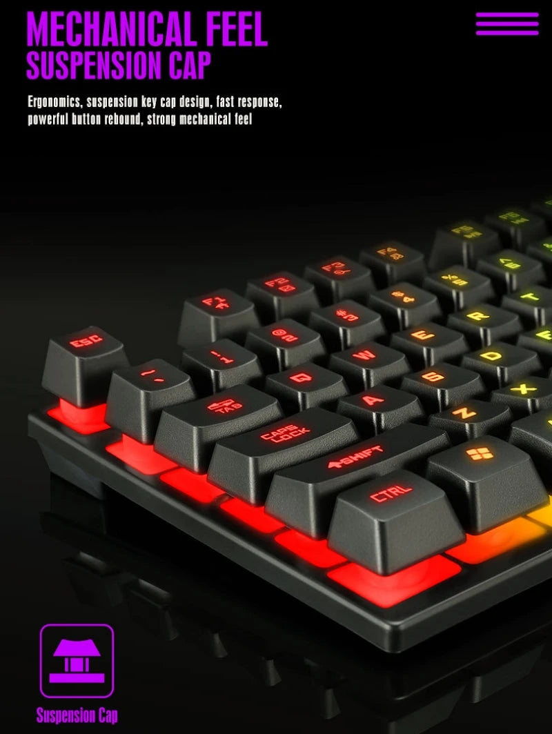 Tastiera Cablata 100 Percento Layout Europeo Multilingue ISO Retroilluminazione Multicolore Per Gaming Ufficio Desktop