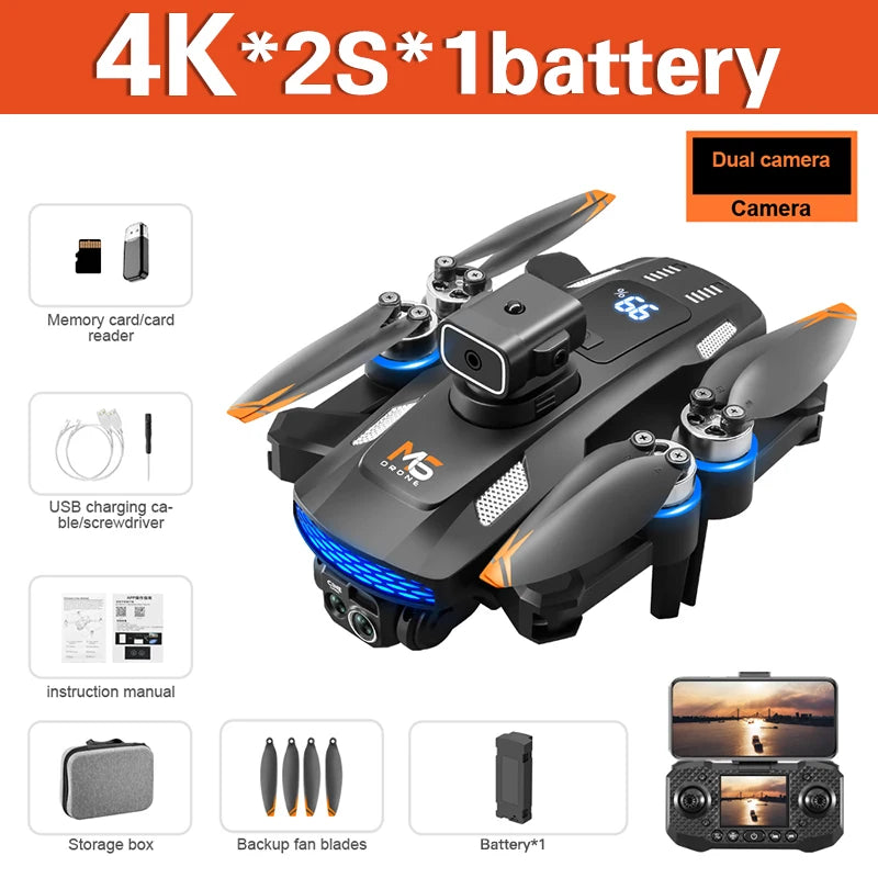 Drone Lenovo M6 8K Pro Con WiFi 5G FPV Fotocamera 4K HD Per Riprese Aeree Professionali Telecomando Con Schermo