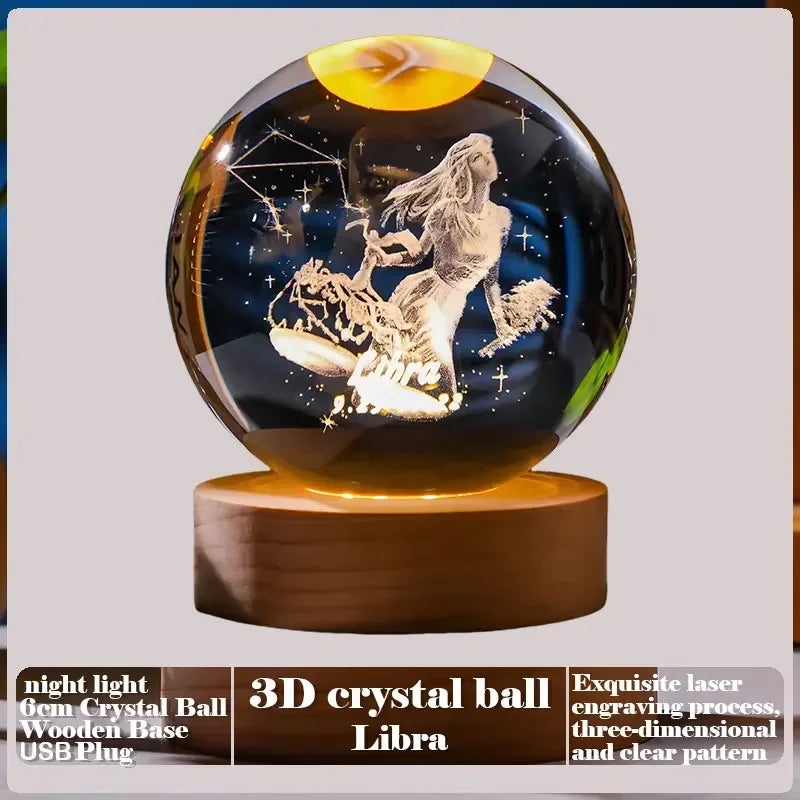 Sfera di Cristallo 3D Creativa Regalo San Valentino Rosa Per la Festa della Mamma Decorazione da Scrivania Nuvola