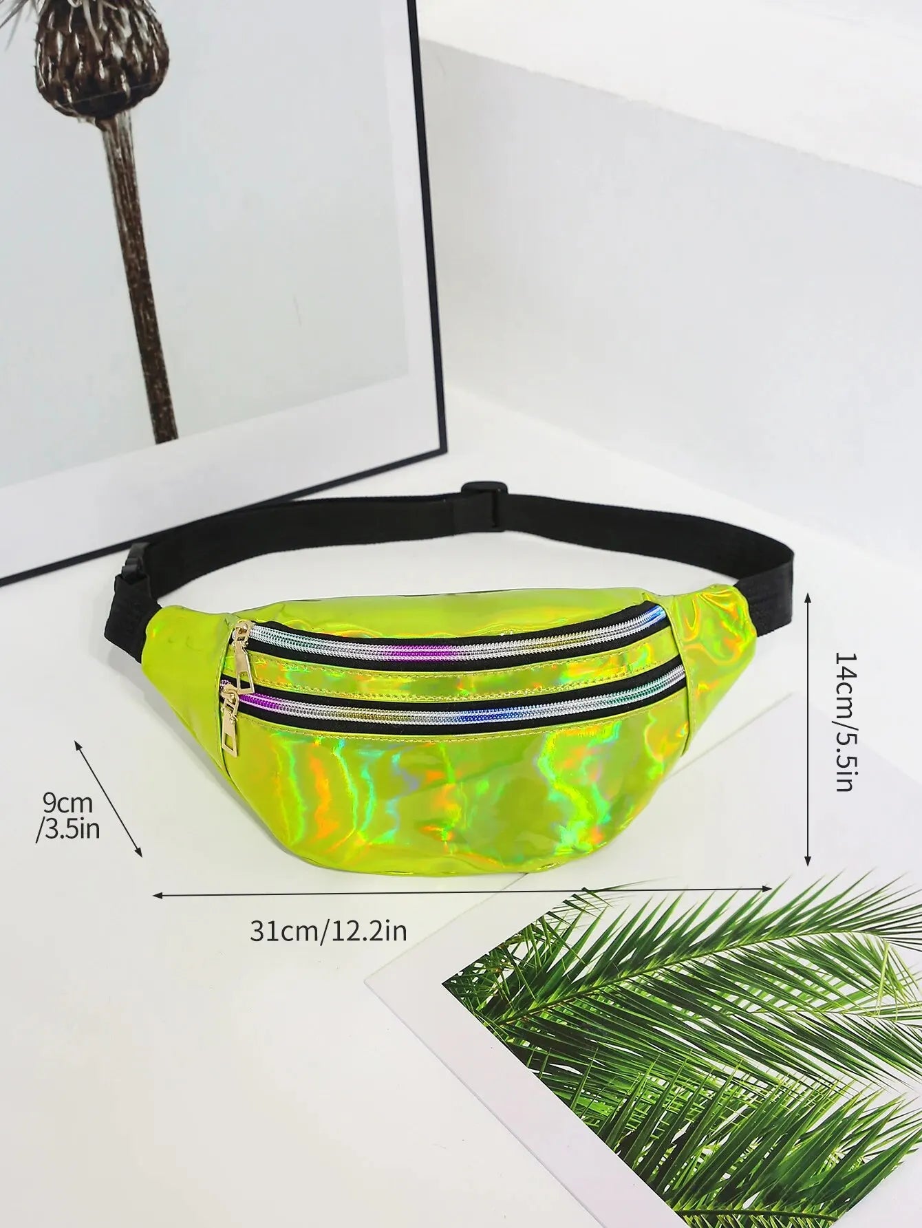 Marsupio Borsa Da Cintura Olografico Laser Designer Per Ragazze Unisex Glitter Spalla Festa Viaggio