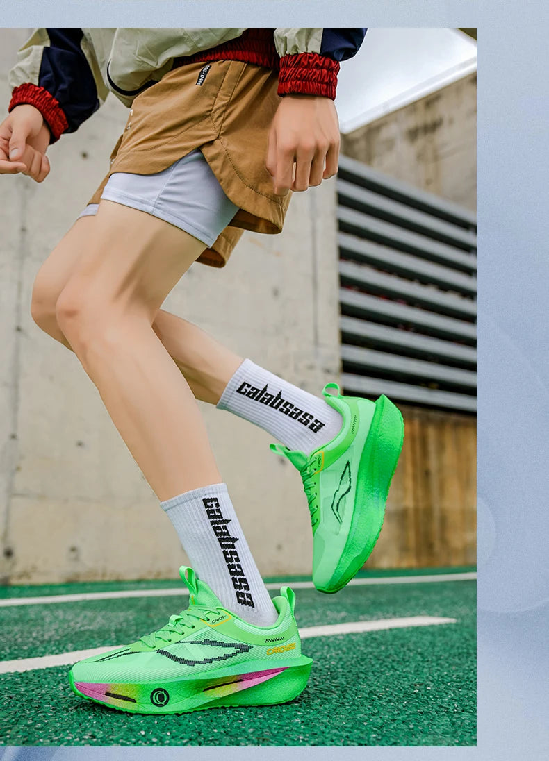 Scarpe Da Corsa Con Piastra In Carbonio Per Maratona Traspiranti Leggere Per Uomo E Donna Comode E Antiscivolo
