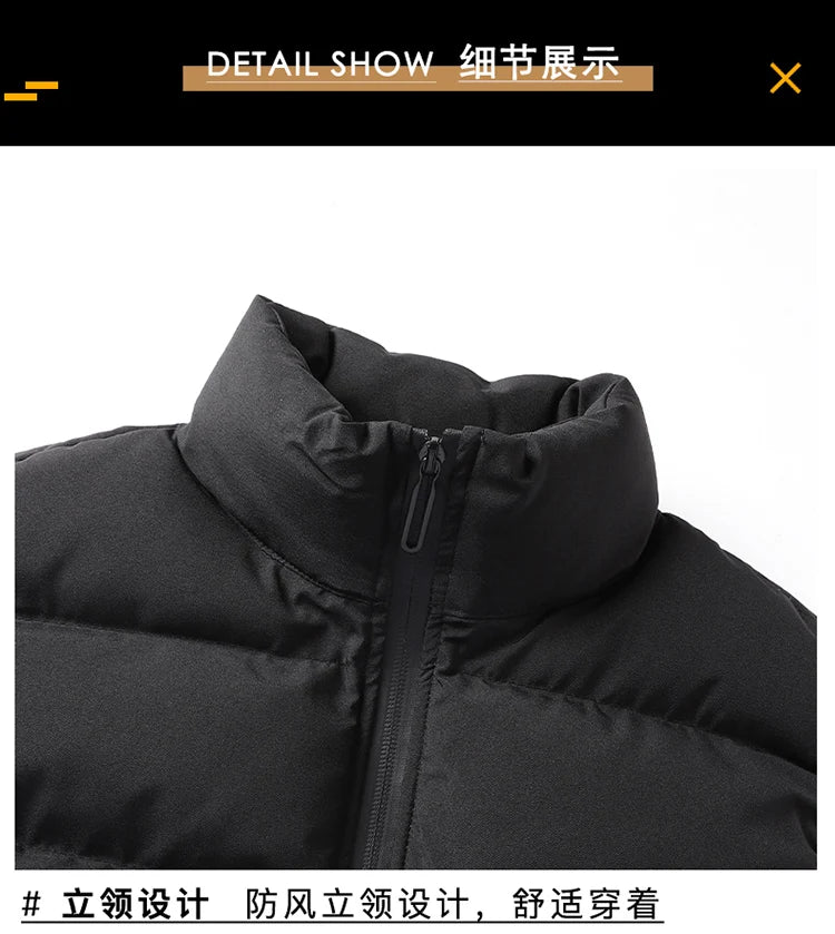 Gilet da Uomo con Colletto Rialzato Mandarino Elegante e Casual per Abiti Autunnali Invernali Spesso Caldo