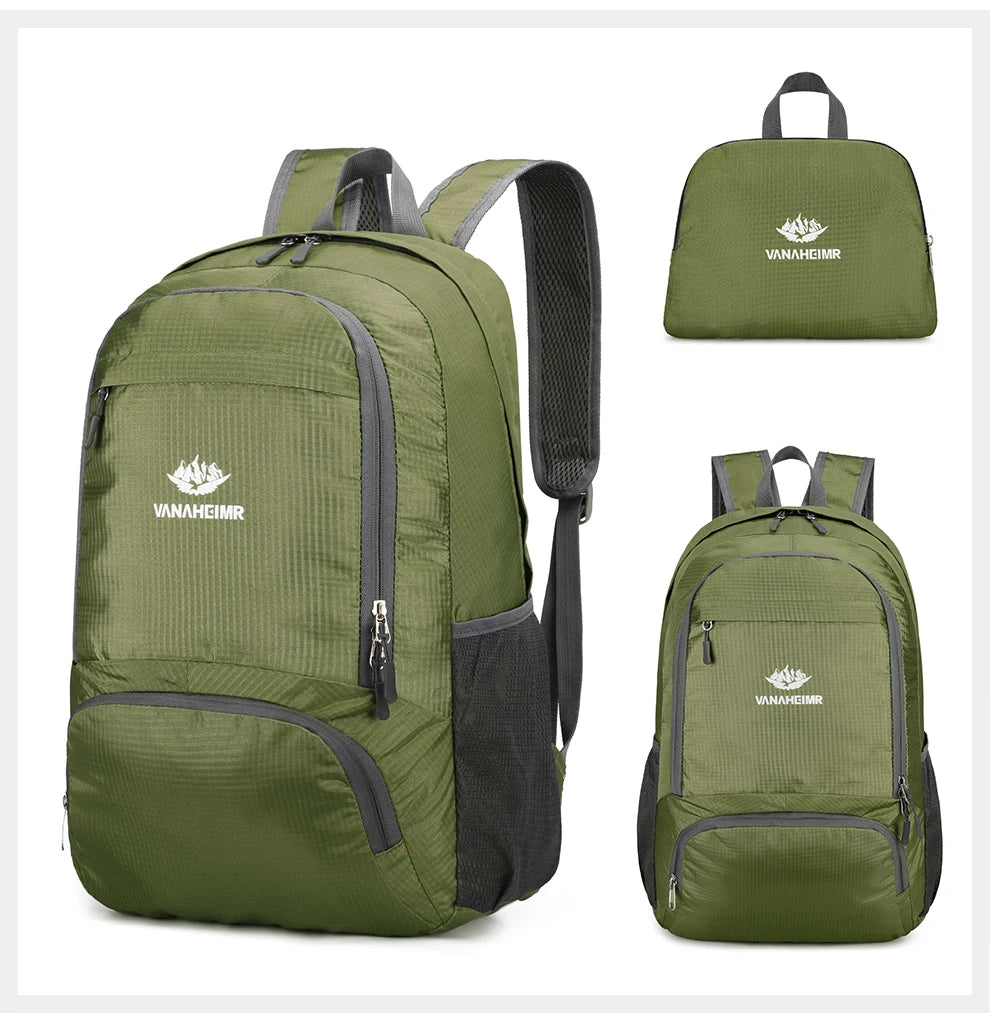 Zaino Pieghevole Da 23 Litri Ultraleggero Esterno Zaino Da Trekking Daypack Capienza Elevata Tessuto Idrorepellente