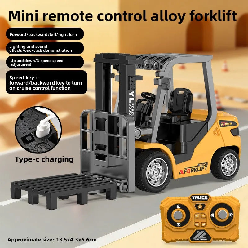 Carrello Elevatore Giocattolo 2 In 1 In Lega Scala 1 64 Con Telecomando Bluetooth Rimorchio Regalo Di Natale Capodanno