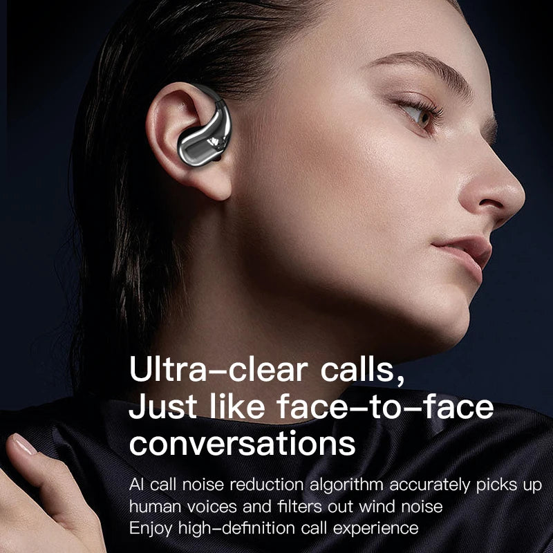Cuffie Wireless Bluetooth Con Gancio Per L Orecchio Auricolari Stereo Impermeabili Display LED Controllo Touch
