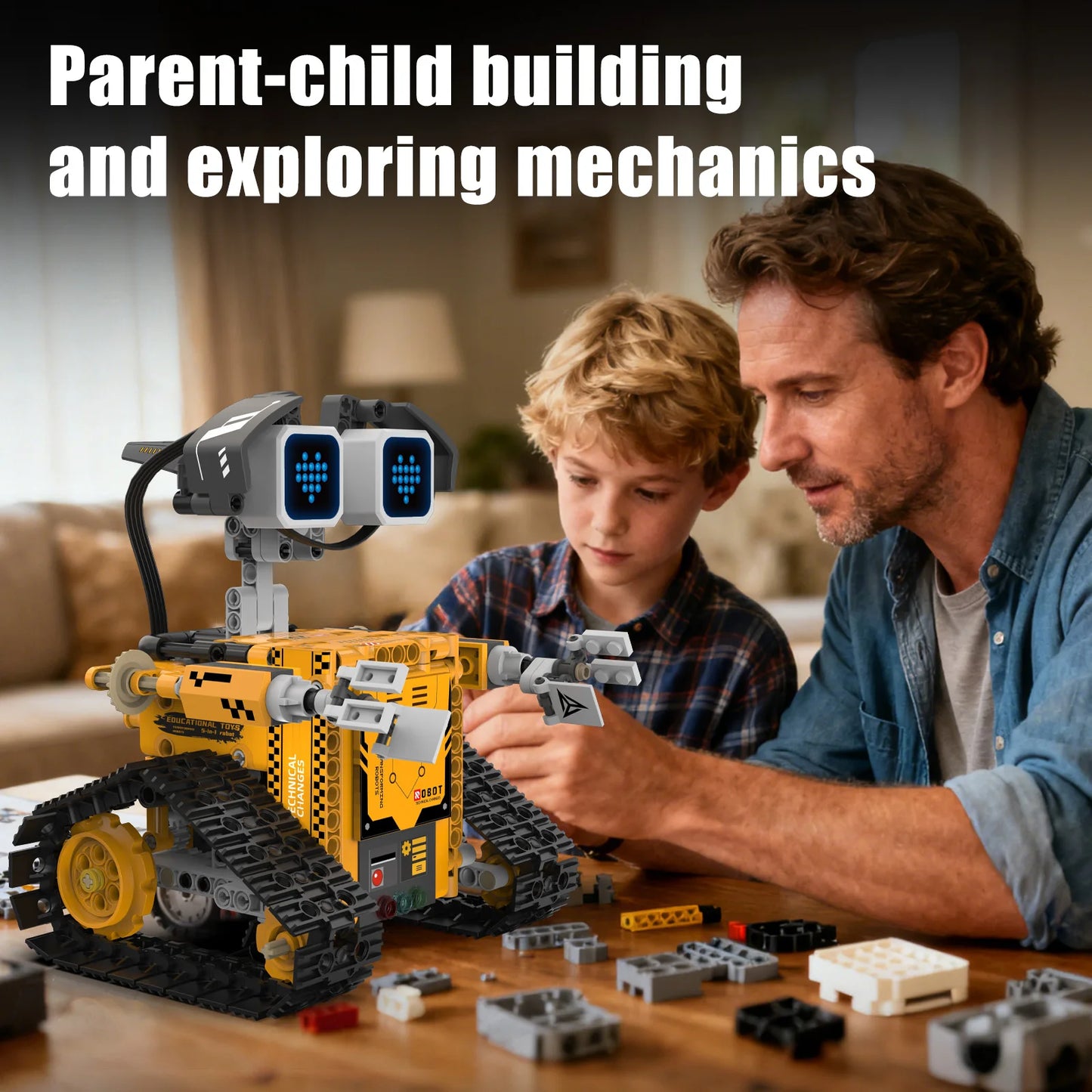 Robot Trasformabile 5 In 1 Con Display Digitale Telecomandato Per Bambini Regalo Ideale