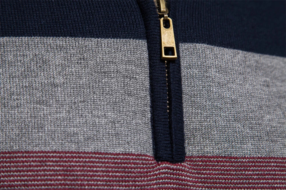 Maglione Uomo Cotone AIOPESON Zip Quarti Collo Lupetto Morbido Elasticizzato Inverno Per Uomo Stiloso