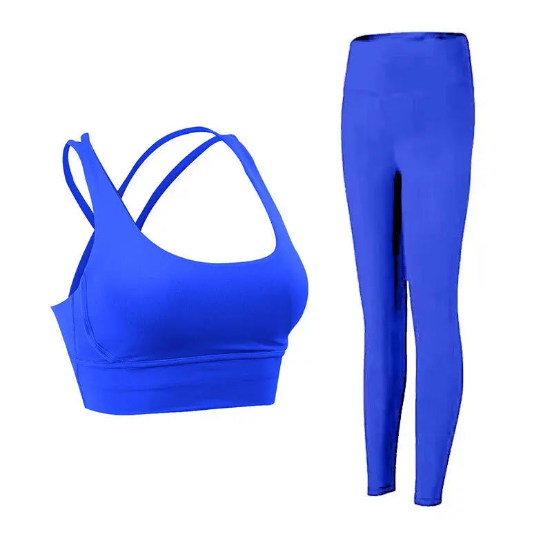 Tuta Da Yoga Due Pezzi Da Donna Abbigliamento Sportivo Per Pilates E Fitness Leggings Reggiseno Sportivo Traspirante