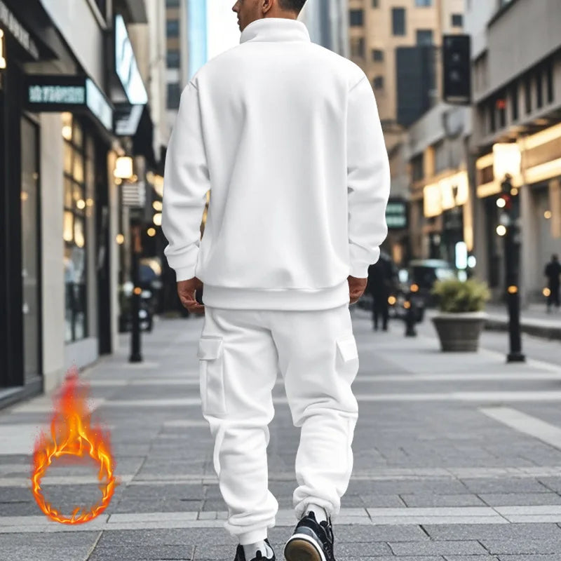 Pantaloni Sportivi Con Cerniera Calda In Velluto Da Uomo Casual Autunno Inverno 2024