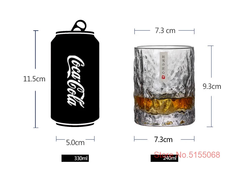 Bicchiere Whisky Vecchio Stile Con Base Pesante In Cristallo Design Giapponese Aderia