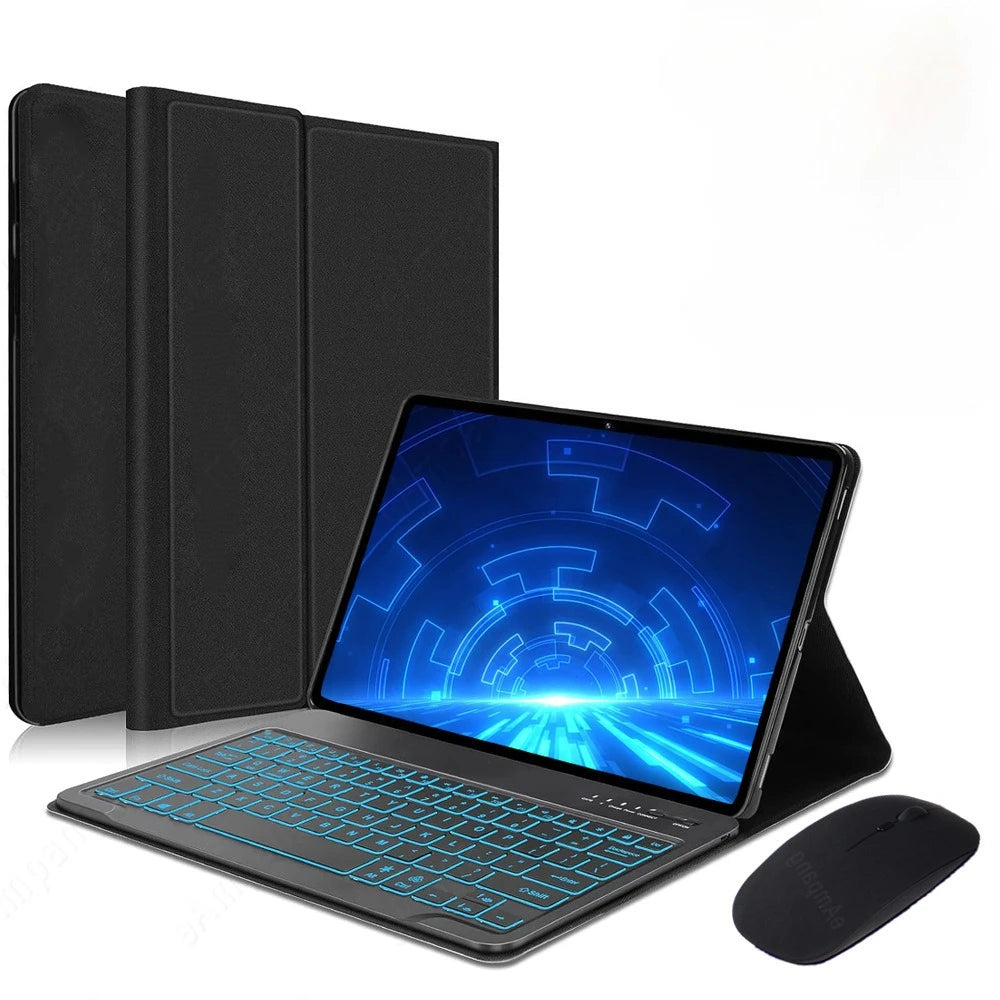 Custodia per Lenovo Idea Tab Pro 12.7 Pollici 2025 TB373FU con Tastiera Staccabile Retroilluminata in Pelle