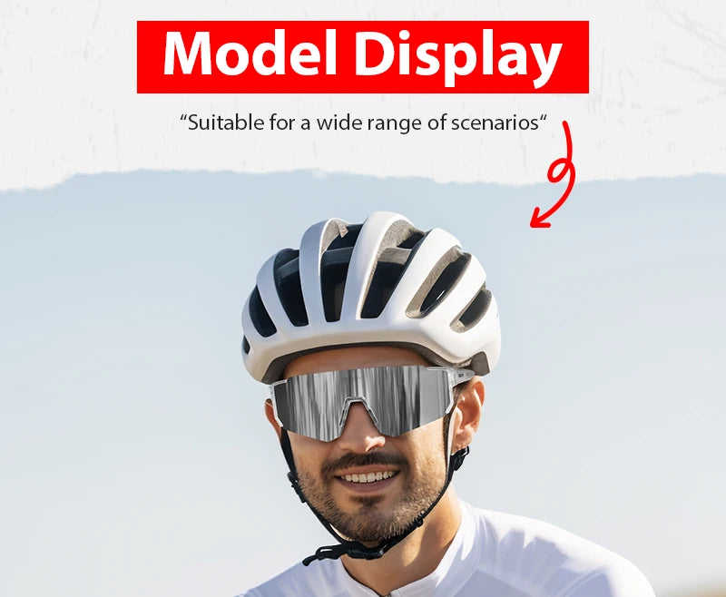SCVCN Occhiali Da Sole Da Ciclismo UV400 Unisex Per Bici Da Strada All Aperto Sportivi