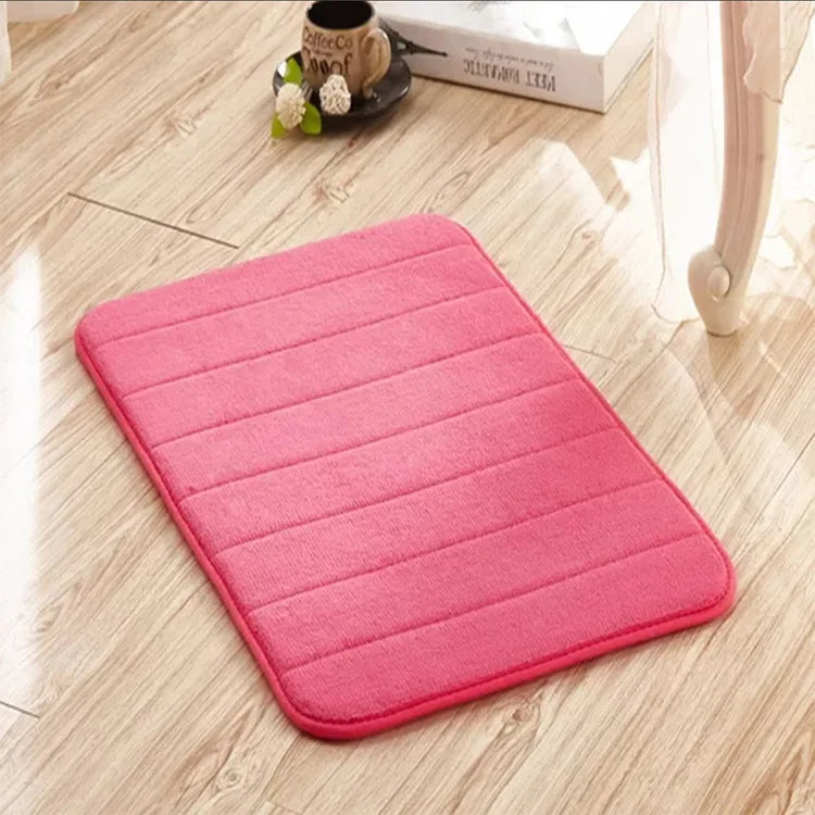 Set Tappetini Assorbenti in Memory Foam Antiscivolo per Bagno Cucina Pavimento e Toilette