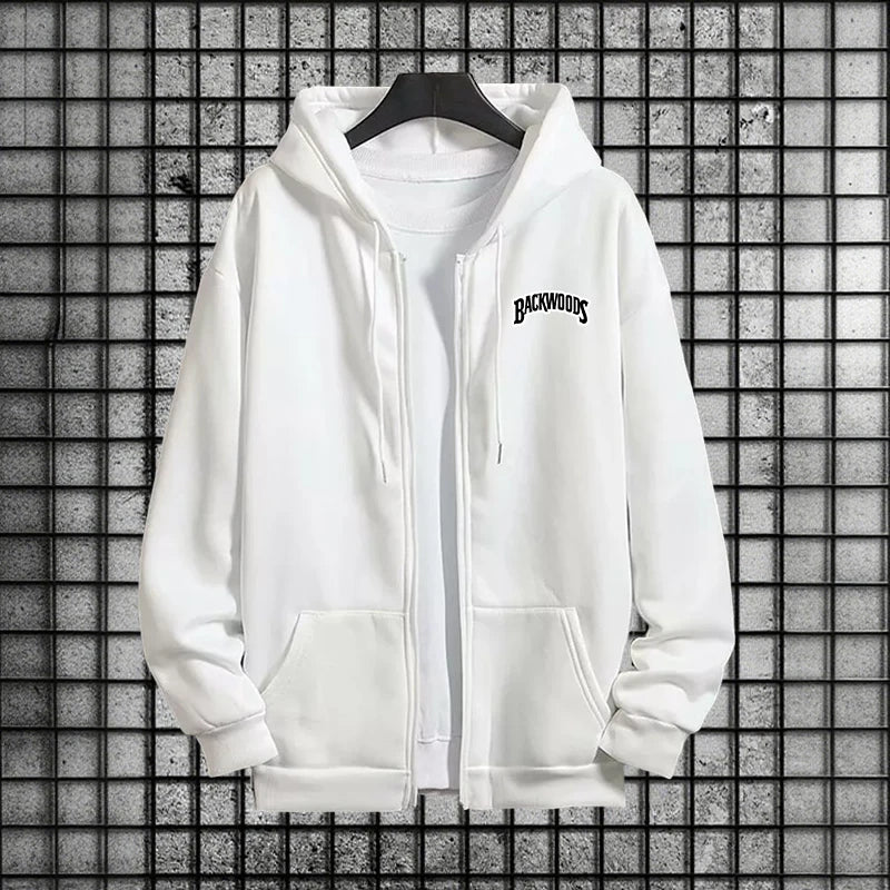 Tuta Sportiva Uomo Primavera 2026 Completo Casual Semplice e Alla Moda con Felpa Cappuccio Zip Singola Pantaloni Jogger