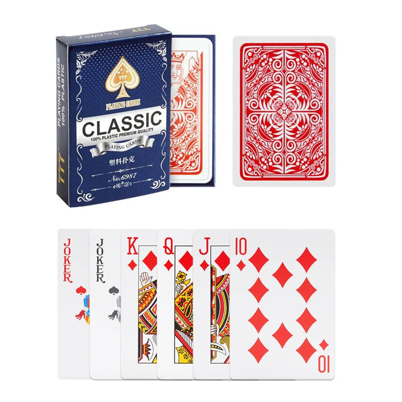 Nuove Carte Da Gioco In Plastica Stretta Impermeabili Da Tavolo Con Caratteri Grandi PVC Satinato Spessore Alto