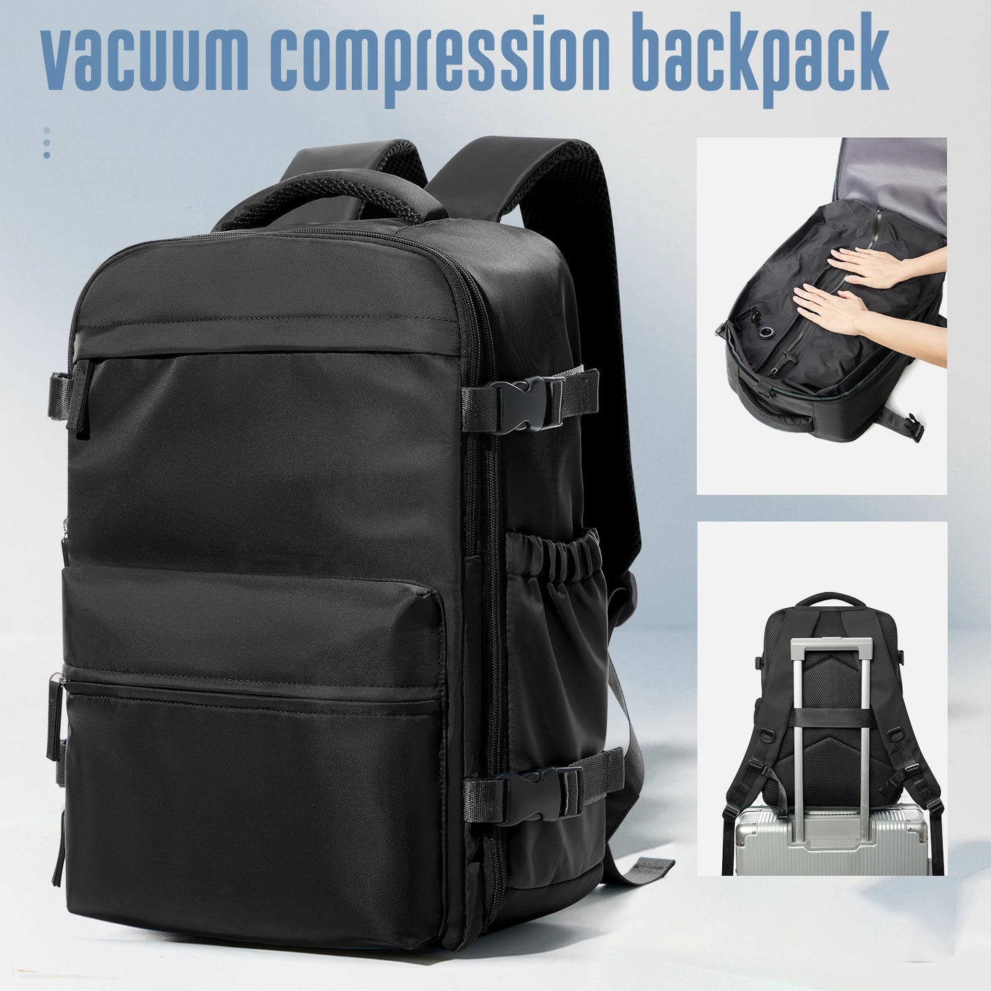 Zaino Espandibile Da Viaggio Unisex Con Ampio Scomparto Laptop Per Lavoro E Scuola 20 35 L