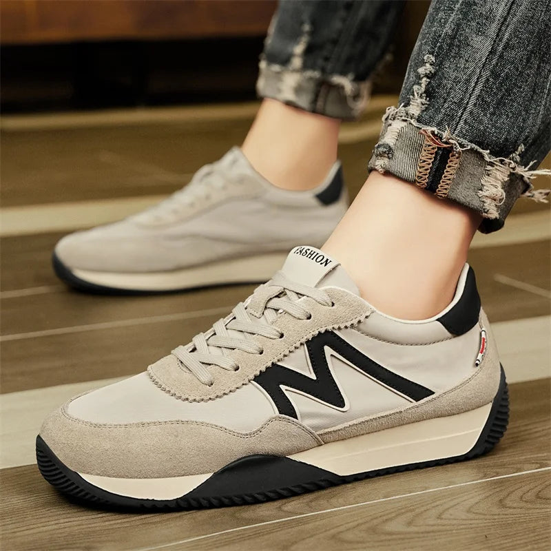 Sneakers Casual Uomo Designer Retro Scarpe Da Corsa In Microfibra Tessuto Pelle Traspirante Con Plateau Interno