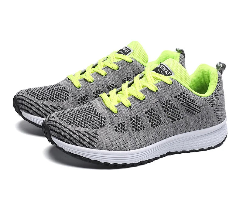 Scarpe Casual Traspiranti Da Donna Walking Mesh In Nylon Tessuto Calzature Femminili Leggere