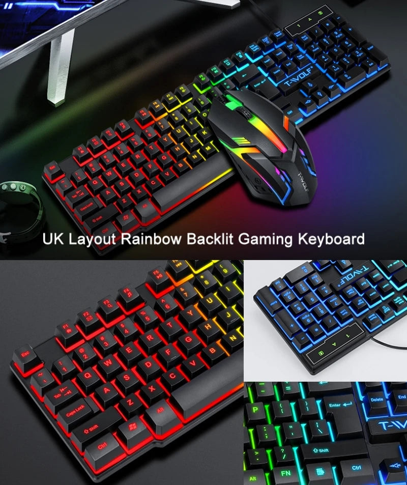 Tastiera Cablata 100 Percento Layout Europeo Multilingue ISO Retroilluminazione Multicolore Per Gaming Ufficio Desktop