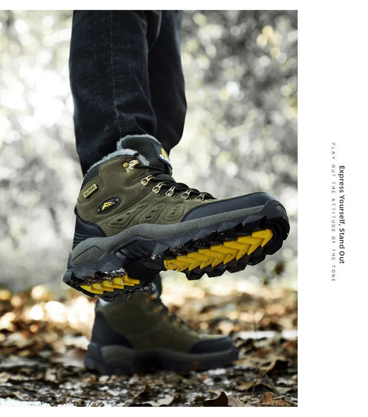 Scarpe Da Arrampicata Invernali All'aperto Da Trekking Antiscivolo Con Suola Spessa Uomo Calde